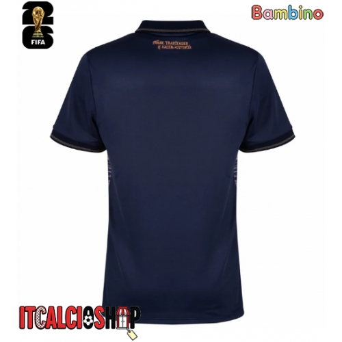 Ecuador Seconda Maglia Bambino Mondiali 2026 Manica Corta (+ Pantaloni corti)